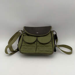Womens Green Inner Zip Pocket Classic Adjustable Strap Crossbody Bag