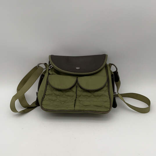 Womens Green Inner Zip Pocket Classic Adjustable Strap Crossbody Bag image number 1