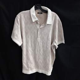 Alfani Beige Stretch Polo Shirt Size XL