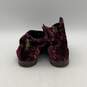 Dr. Martens Womens Hackney Burgundy Floral Lace-Up Ankle Combat Boots Size 9 image number 4