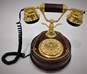 Vintage Horchow Rotary Sitel Leather Telephone image number 1