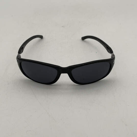 Mens HDS 335 Black Polarized Lens Full-Rim Wrap Sunglasses With Case image number 4