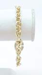 Tiffany & Co 925 T & Co 1837 Interlocking Circles Toggle Clasp Cable Chain Bracelet 22.7g image number 3