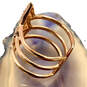 Designer Stella & Dot Rose Gold-Tone Rhinestone Adjustable Triangle Ring image number 3