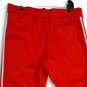 Mens Red Striped Elastic Waist Zip Pocket Pull-On Track Pants Size XL image number 4