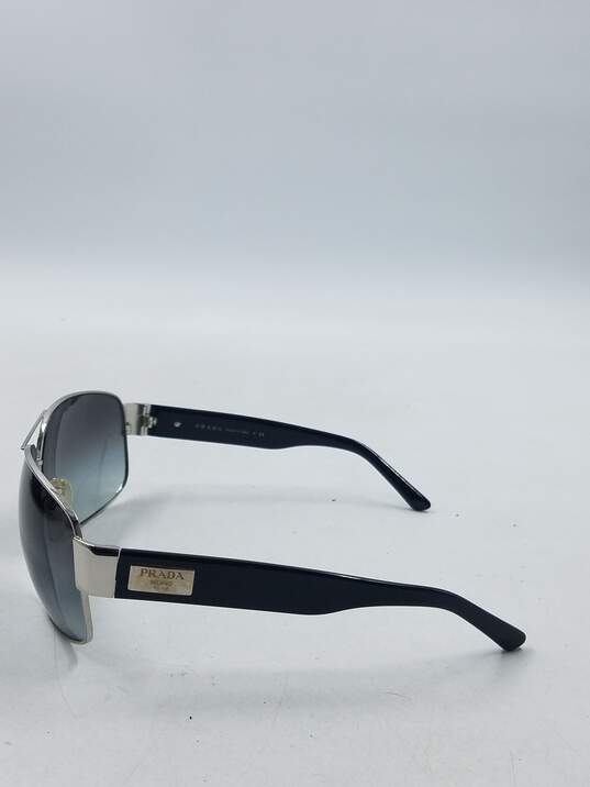 Prada Silver Tinted Aviator Sunglasses image number 4