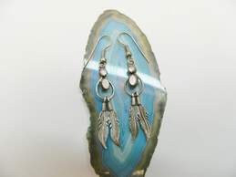 Lillian Ramone 925 Sterling Silver Mother of Pearl Drop Earrings 3.8g