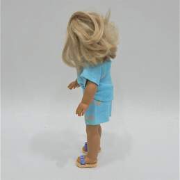 American Girl Doll Blonde Hair Blue Eyes W/ Suitcase & Fashion Show Paper Dolls alternative image