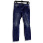 Womens Blue Denim Stretch Medium Wash Pockets Skinny Leg Jeans Size 6 image number 1