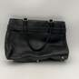 Coach Womens Black Leather Double Strap Bottom Stud Bag Charm Tote Bag image number 2