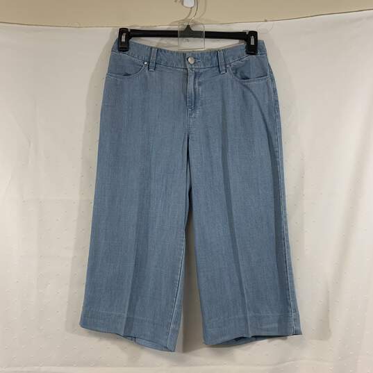 Women's Light Wash Chico's Wide Leg Cropped Jeans, Sz. 0P image number 1