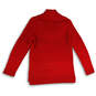 Womens Red Knitted Cowl Neck Long Sleeve Pullover Sweater Size Medium image number 2