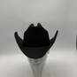 Mens Black Wide Brim Hat Band Creases Western Cowboy Hat Size 7 image number 3