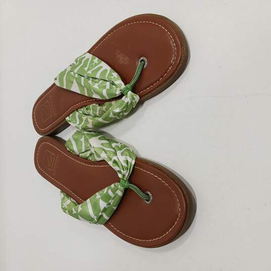 Women's Green, White & Brown Sandals Size Unknown image number 2