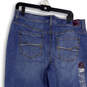 NWT Womens Blue Amanda Classic Rise Slim Fit Straight Leg Jeans Sz 16 Short image number 4