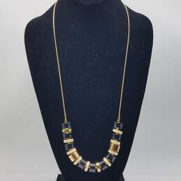 Kate Spade New York Gold Tone Acrylic Statement 29 1/2" Necklace w/Back 87.3g