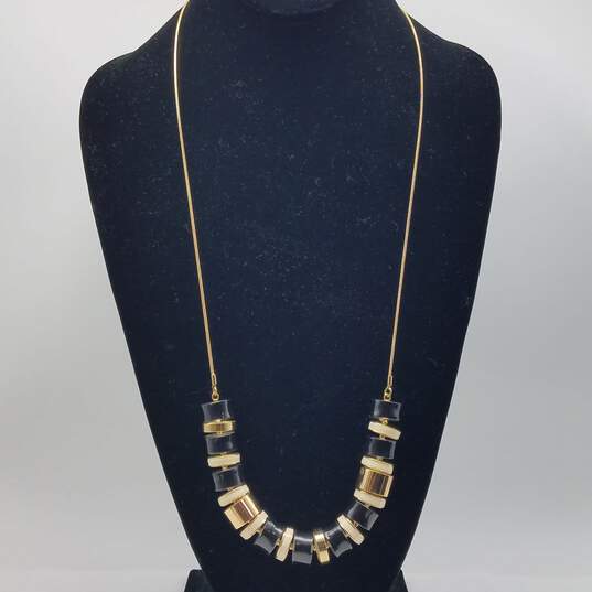 Kate Spade New York Gold Tone Acrylic Statement 29 1/2" Necklace w/Back 87.3g image number 1