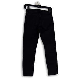 Womens Black Denim Dark Wash 5-Pocket Design Skinny Leg Jeans Size 23 alternative image