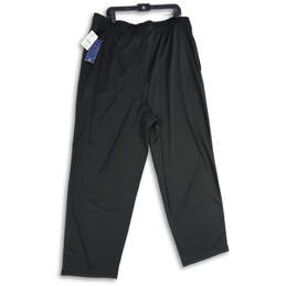 NWT Mens Black Elastic Waist Pull-On Straight Leg Track Pants Size 1XLT alternative image