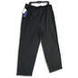 NWT Mens Black Elastic Waist Pull-On Straight Leg Track Pants Size 1XLT image number 2