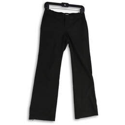 Womens Gray Flat Front Slash Pocket Bootcut Leg Dress Pants Size 0