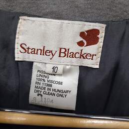 Stanley Blacker Women's Gray Leather Over Coat Size 10 alternative image