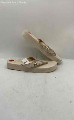 Michael Kors Womens Cream Brown Sandals Size 10 M With Tags alternative image