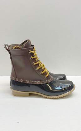 Bass & Co. Harlequin Duck Boots Leather Brown 9