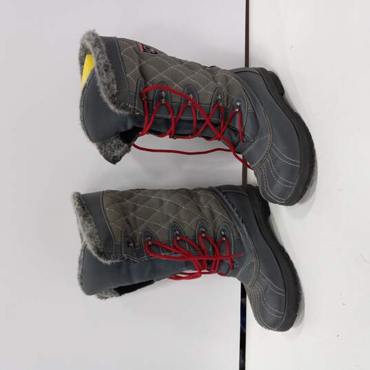 Men's Gray Snow Boots Size 6 image number 1