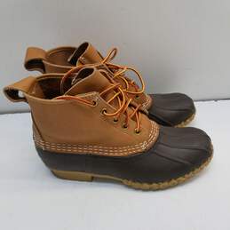 LL Bean Bean Boots Brown Leather Duck Hunting Outdoors Size 9 alternative image