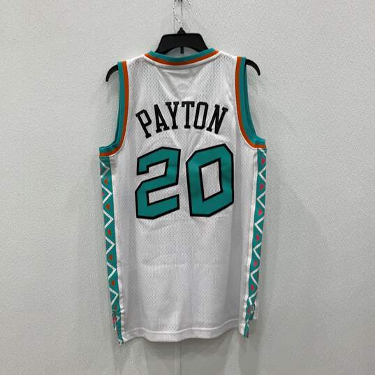 Adidas Mens Blue White Seattle The Seattle Super Sonics Gary Payton #20 Jersey S image number 2