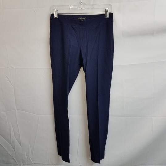 Eileen Fisher navy blue knit straight leg pants XS image number 1