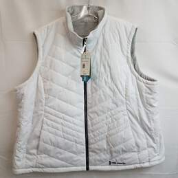 White fleece lined puffer zip vest women's 3X plus nwt