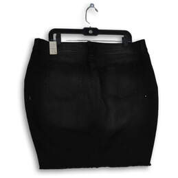 NWT Womens Black Floral Denim Embroider Straight & Pencil Skirt Size 18 alternative image