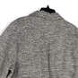 Womens Gray White Knitted Notch Lapel Long Sleeve Two Button Blazer Size 3 image number 4