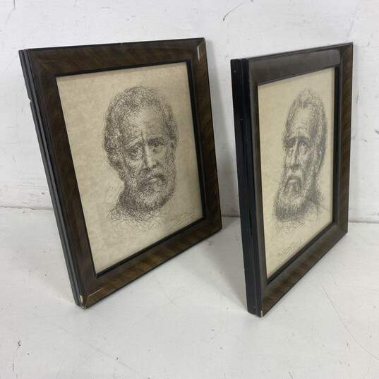 Lot of 2 Peter and James the Greater Print by FUENTES DE SALAMANCA Framed image number 2