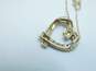 10K Yellow Gold Diamond Accent Ribbon Heart Pendant Necklace 1.5g image number 5