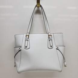 Michael Kors Women's Leather White Shoulder Handbag 16in x 7in x 11in, Used alternative image