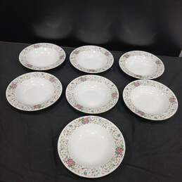 Set of 7 Vintage Farberware Monaco 3111 Floral Soup Bowls