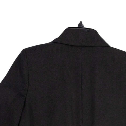 Womens Black Shawl Collar Welt Pocket Tie Sleeve Open Front Blazer Size S image number 4