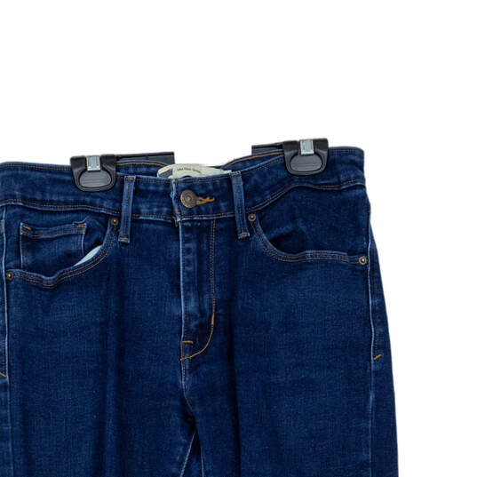 Womens Blue Medium Wash Stretch Mid Rise Denim Skinny Leg Jeans Size 8 image number 3