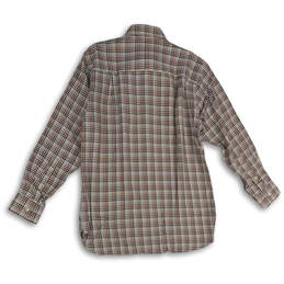 NWT Mens Multicolor Plaid Collared Long Sleeve Dress Shirt Size Medium alternative image