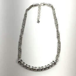 Designer Brighton Silver-Tone Braidy Retired Arch Weave Chain Necklace alternative image
