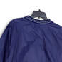Mens Blue Long Sleeve V-Neck Pockets Pullover Windbreaker Jacket Size XL image number 4