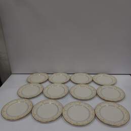 12pc Set of Noritake Ivory China Fragrance Salad Plates In Case alternative image