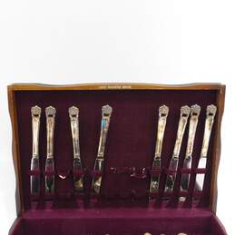 Vintage 1847 Rogers Bros Eternally Yours Silver Plate Flatware With Case alternative image