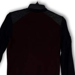 NWT Womens Black Red Long Sleeve Asymmetrical Zip Motorcycle Jacket Size S alternative image
