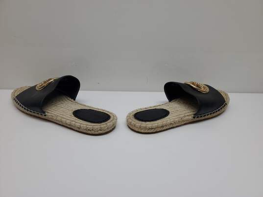 Wm Coach Black Slip On Sandals Rope Style Insoles Sz 6B image number 2