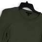 Womens Green Round Neck Bell Sleeve Regular Fit Pullover Blouse Top Size S image number 3