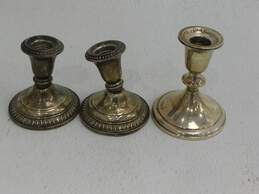 650 Grams Weighted Sterling Silver Candlestick Holders